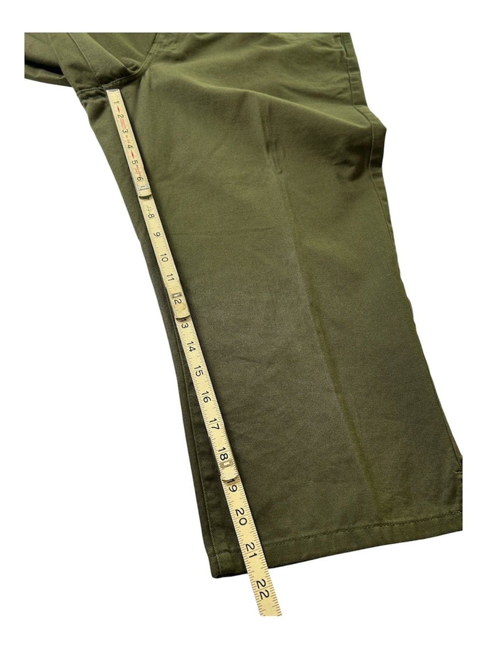 NWT Ralph Lauren Jeans Co. Mid Calf Olive Green Crop Pants Capris Size 16W - Picture 12 of 13